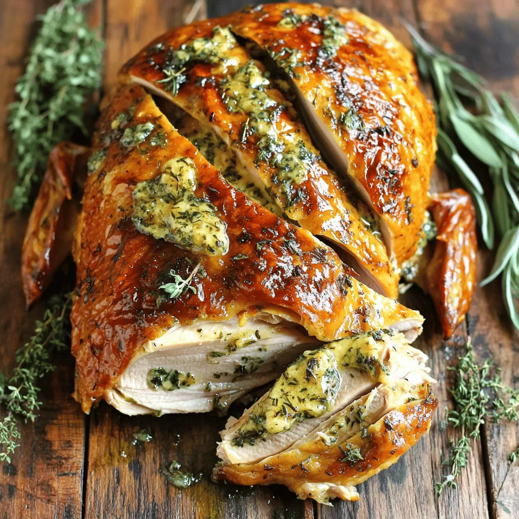 Knoblauch-Kräuter-Butter-Roast-Türkei köstlich genießen