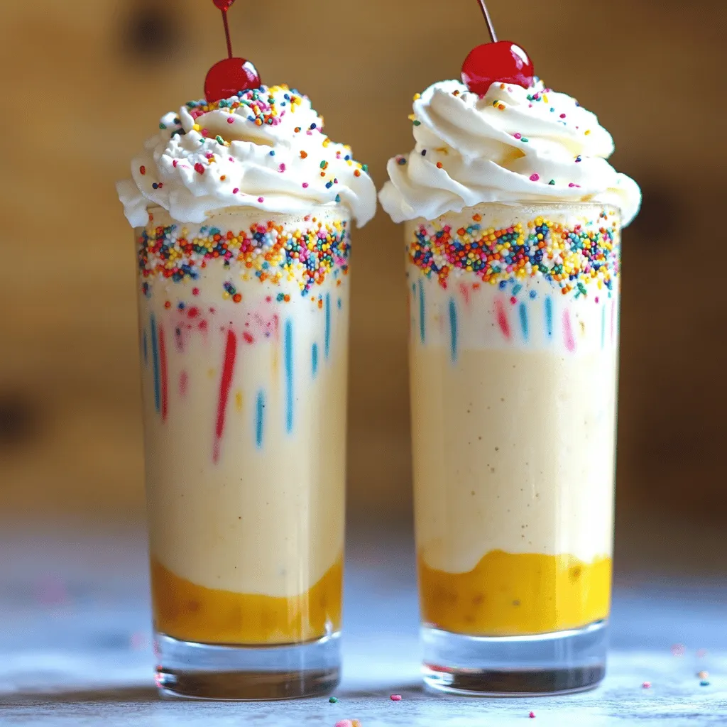 Cake Batter Milkshake Einfaches und Leckeres Rezept