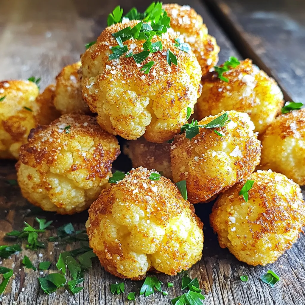 Air Fryer Parmesan Cauliflower Bites Leckere Snacks