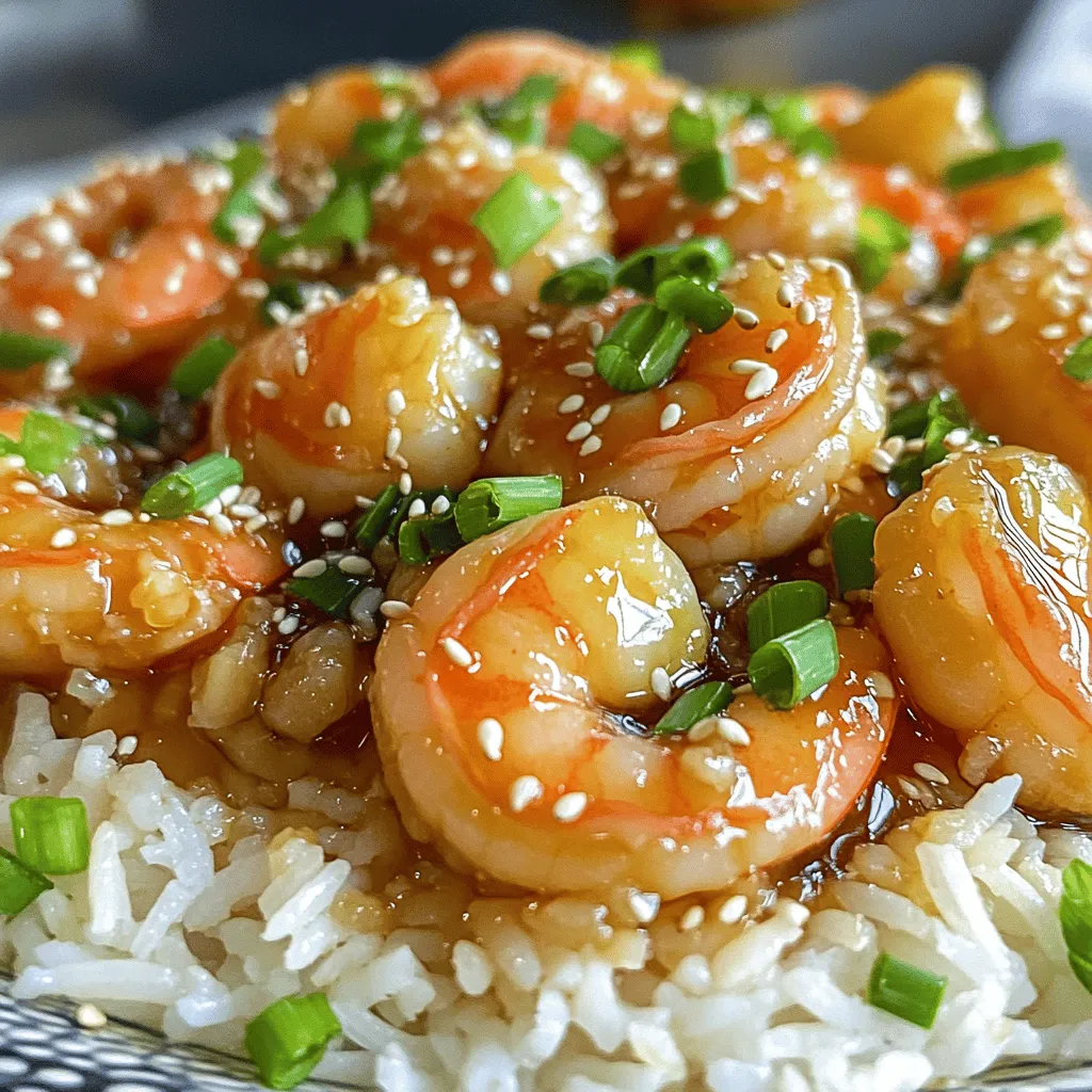 10 Minute Honey Garlic Shrimp Schnelles und Einfaches Gericht