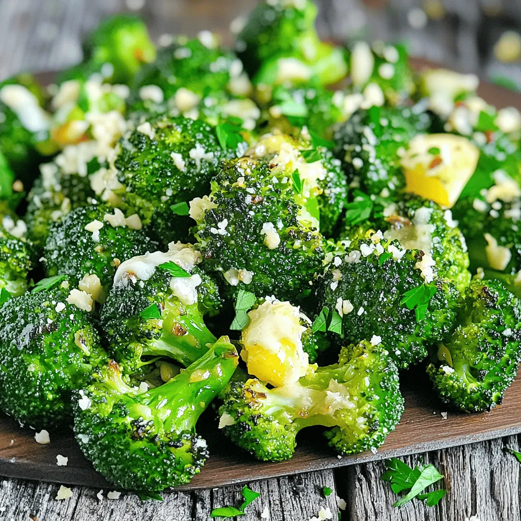 Lemon Garlic Roasted Broccoli Einfach und Gesund