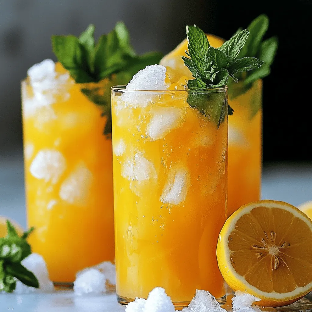 Einfache gefrorene Pfirsich-Limonade für heiße Tage