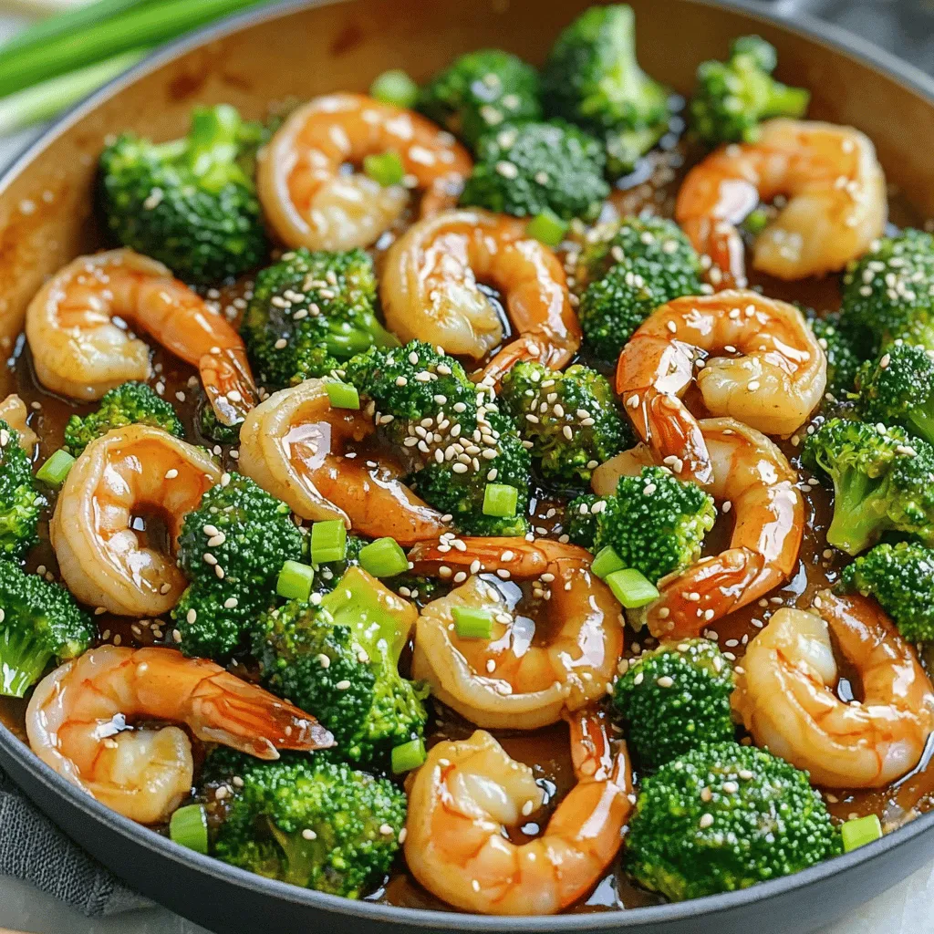 Ein-Pfannen-Sesamknoblauch-Garnelen &#038; Brokkoli Genuss