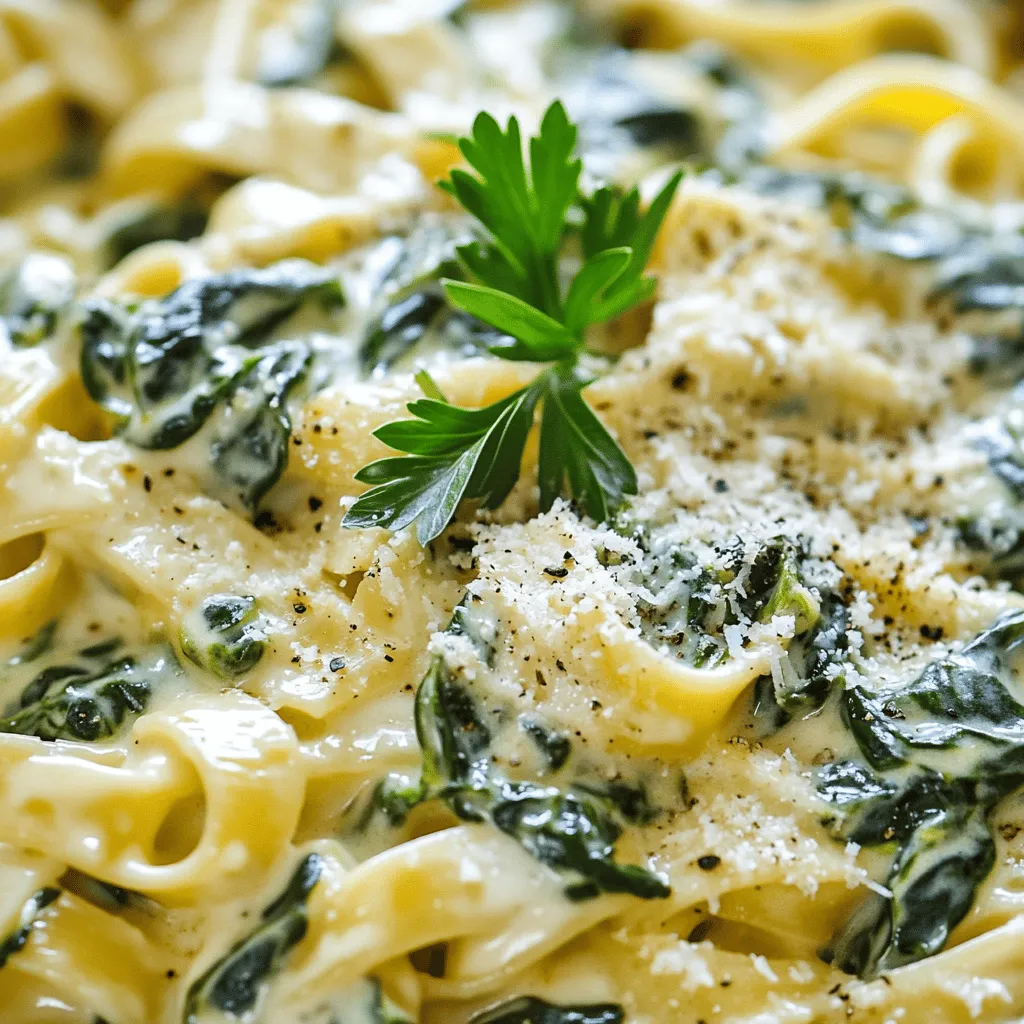 Savory Creamed Spinach Pasta Einfache Genussidee