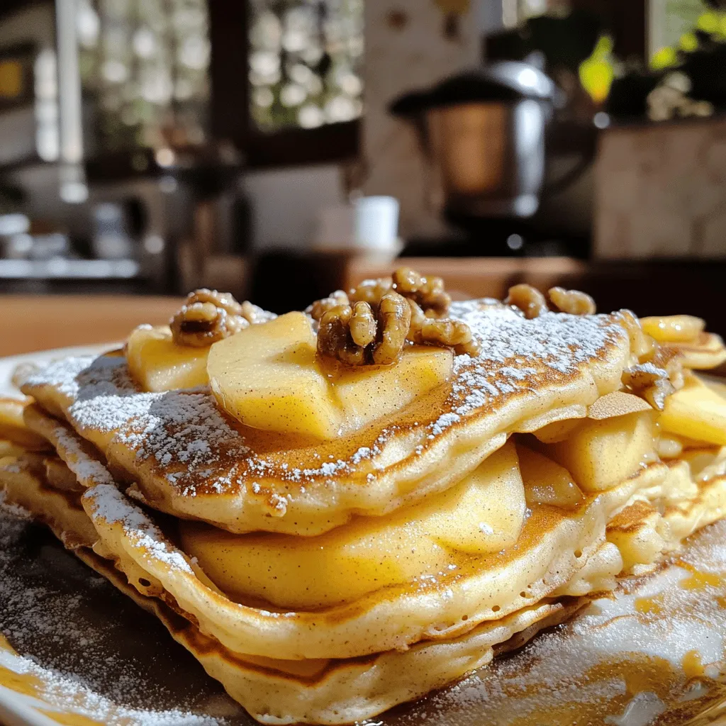 Die Hauptzutat für unsere Apfel-Pfannkuchen sind die Äpfel. Sie geben den Pfannkuchen Geschmack und Feuchtigkeit. Ich empfehle, süße Äpfel wie Gala oder Braeburn zu verwenden. Diese Äpfel sind saftig und süß, perfekt für das Rezept.