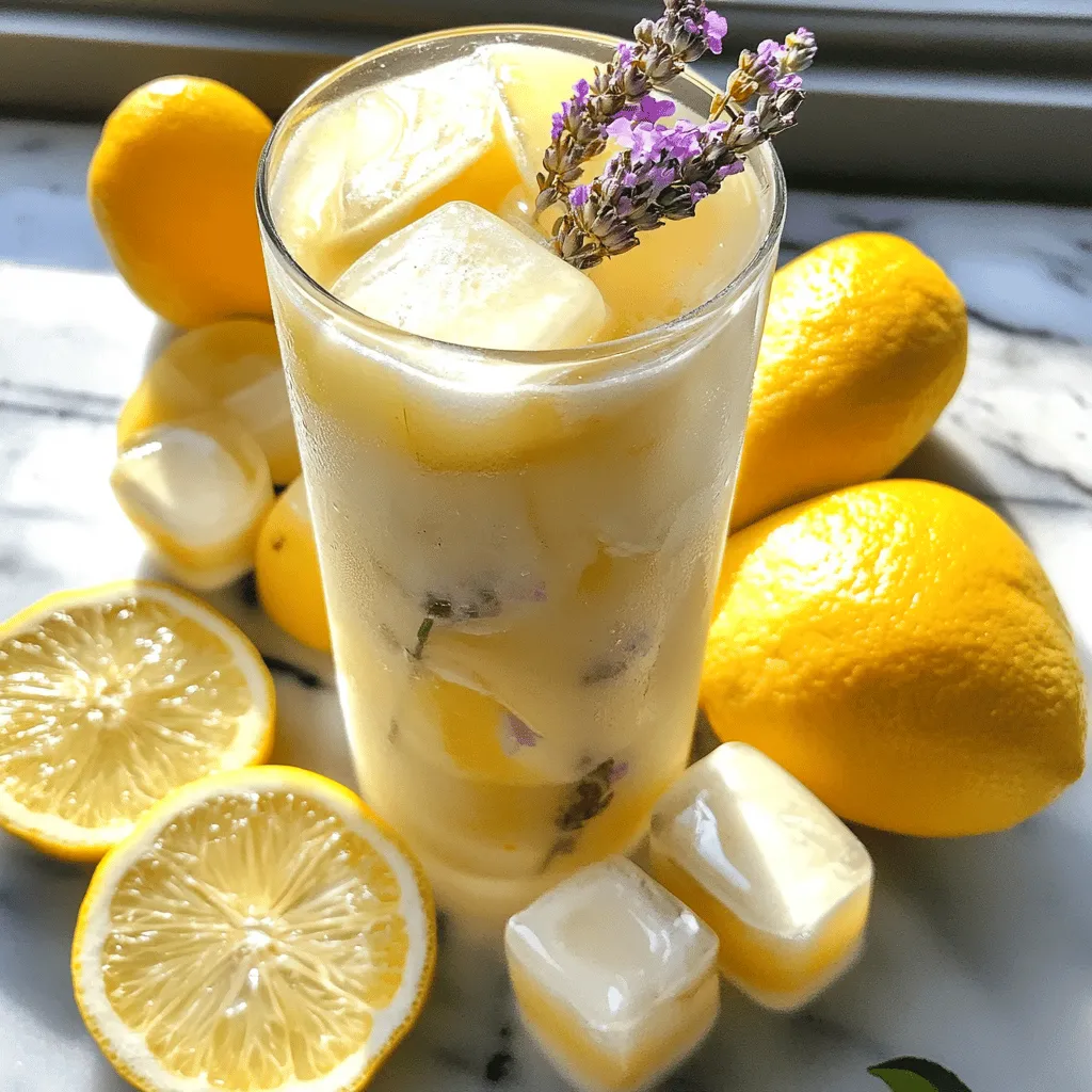 Kokos-Lavendel-Limonade Mocktail Rezept erfrischend lecker