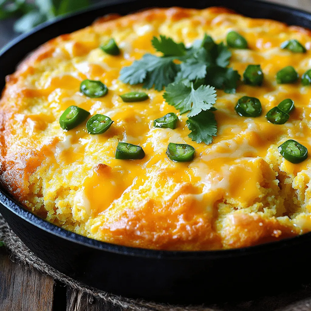 Cheesy Jalapeño Cornbread Einfaches und Köstliches Rezept