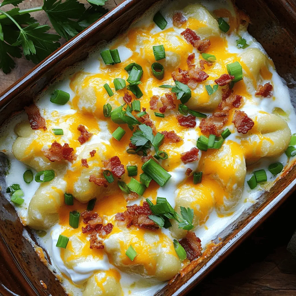 Loaded Baked Potato Gnocchi mit cremiger Sauce