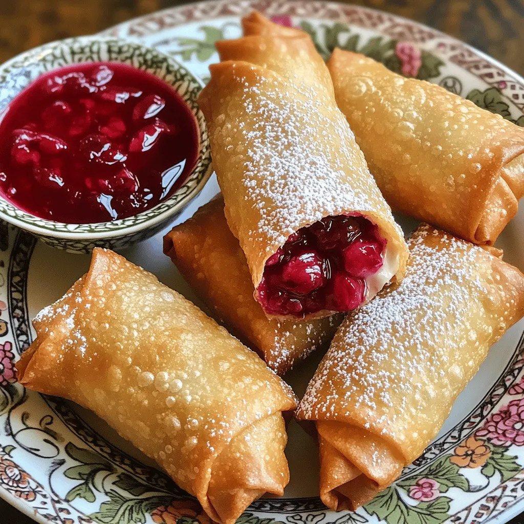 Cherry Cheesecake Egg Rolls Köstlicher Genuss für Dich