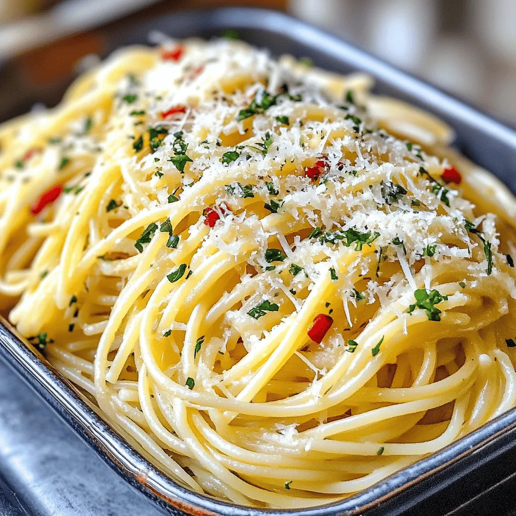 Die Knoblauchbutter-Pasta ist einfach und lecker. Du brauchst nur wenige Zutaten.