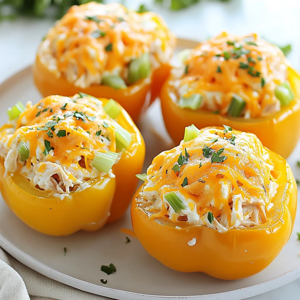 Buffalo Chicken Stuffed Peppers Gesunde Geschmacksexplosion
