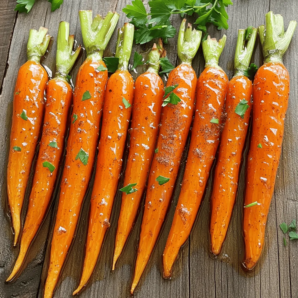 Roasted Maple Glazed Carrots Einfach und Lecker