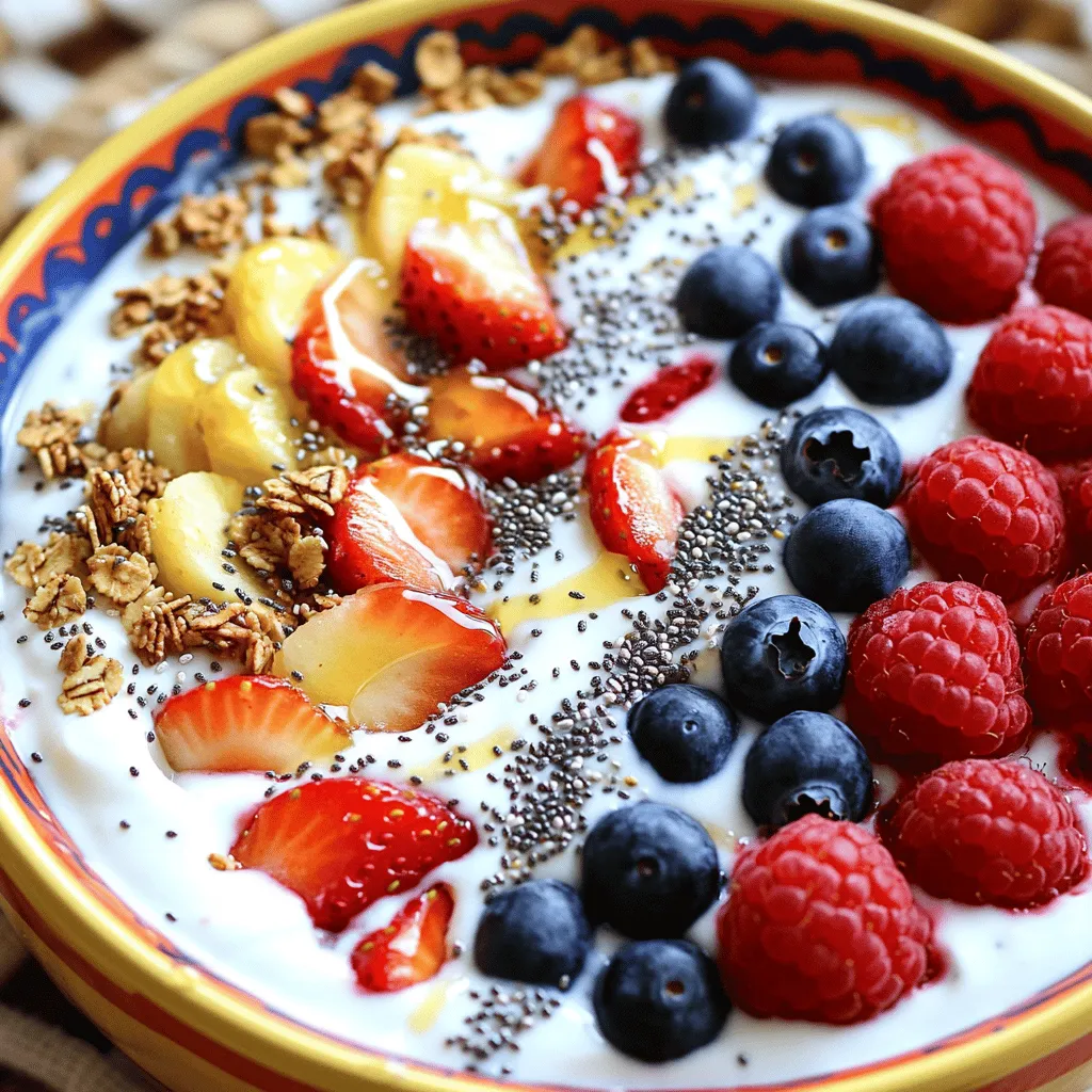 Griechischer Joghurt Beereneisen Frischer Genuss