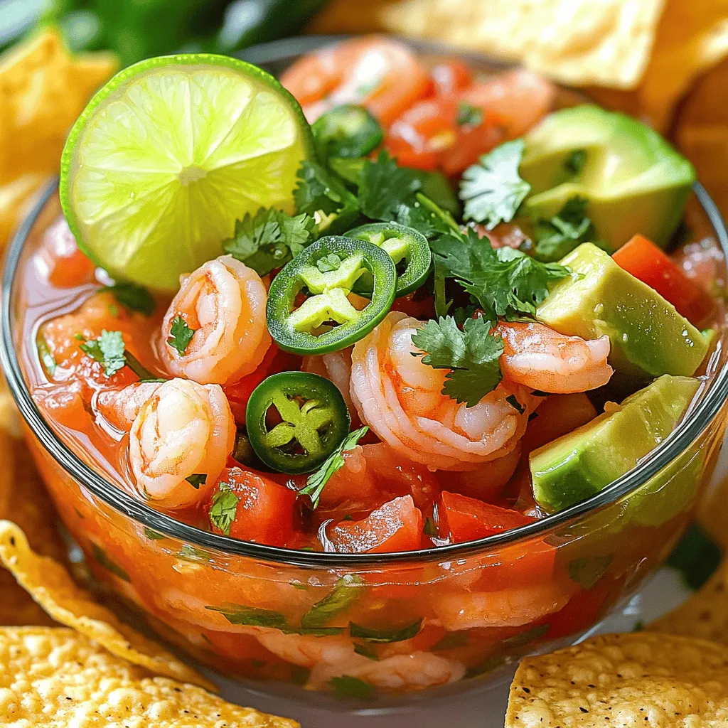 Mexikanischer Garnelencocktail mit Avocado und Limette