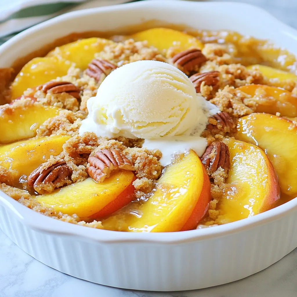 Pfirsich-Cobbler-Dump-Kuchen Einfach und Lecker