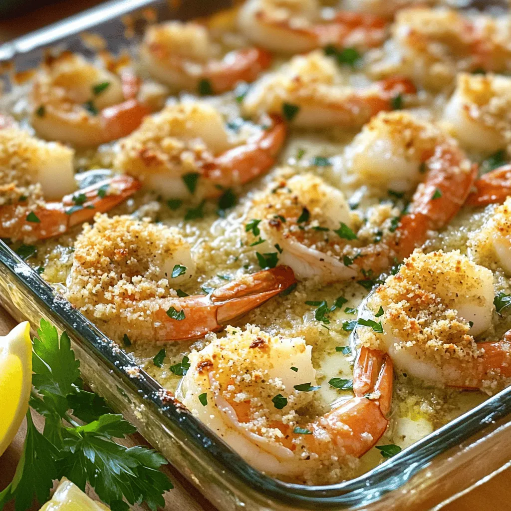 Garlic Parmesan Baked Shrimp Köstliches Rezept