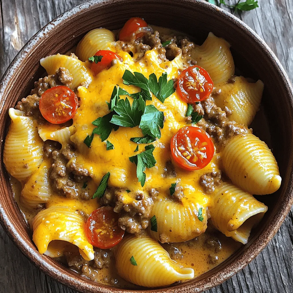 Cremige Rindfleisch- und Muscheln-Pasta einfach zubereiten