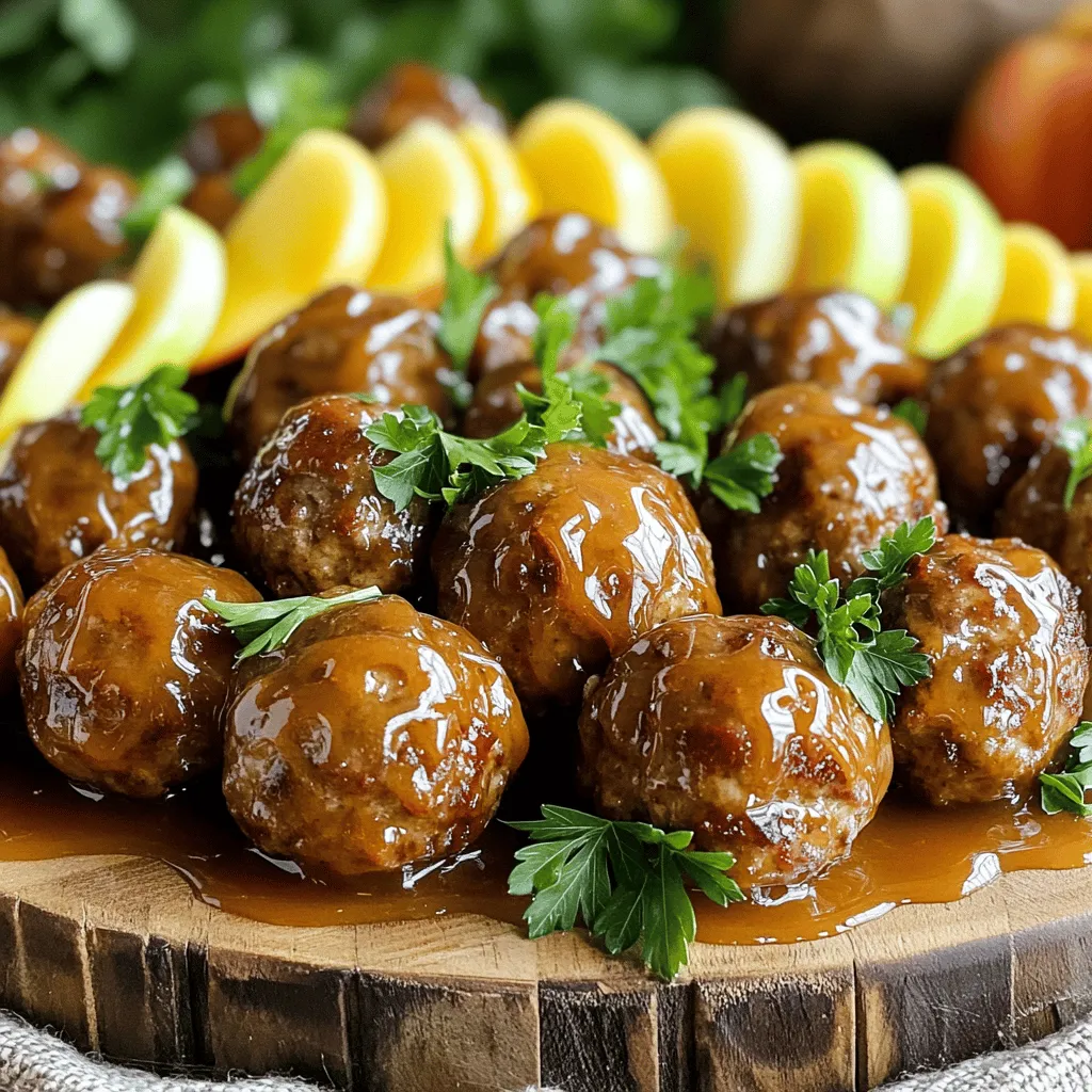 Slow Cooker Apple Cider Glazed Meatballs Rezept
