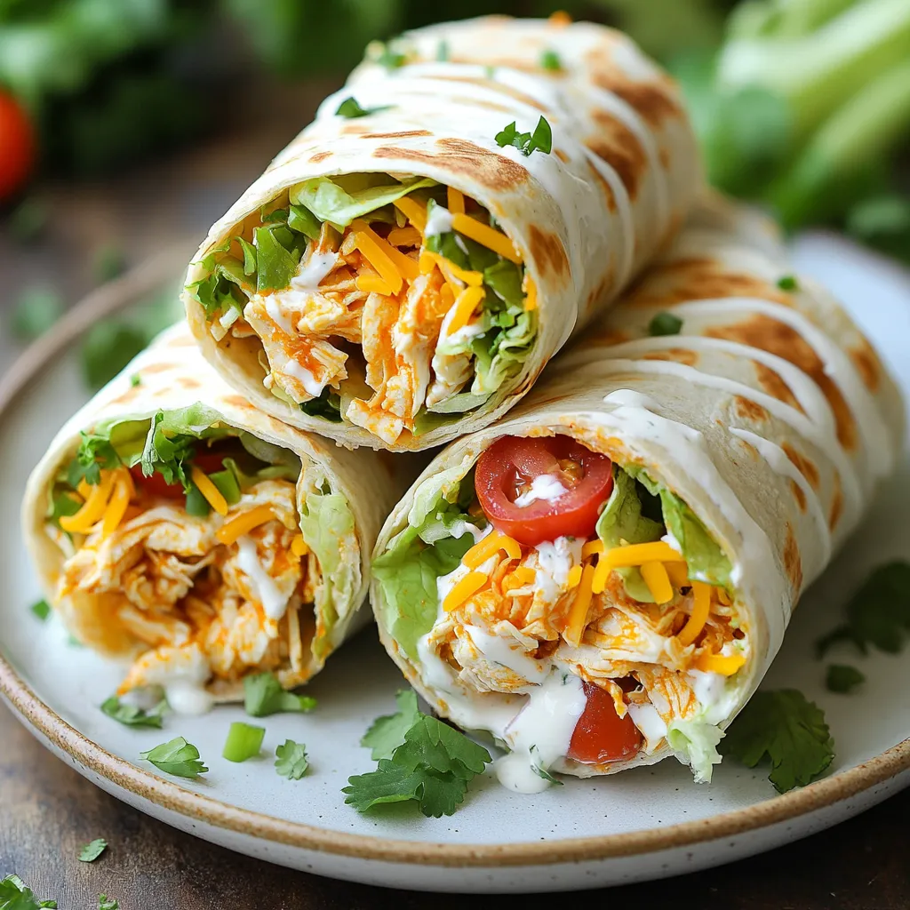Buffalo Ranch Chicken Wraps Rezept für echten Genuss