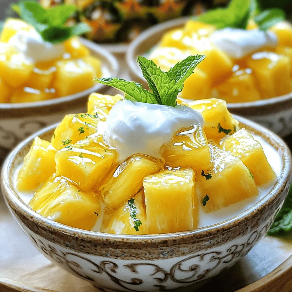 Ananas-Desserts köstlich und einfach zubereiten