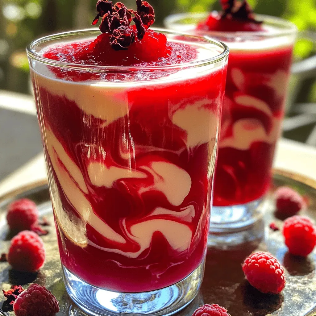 Raspberry Hibiscus Latte Schmackhaft und Erfrischend