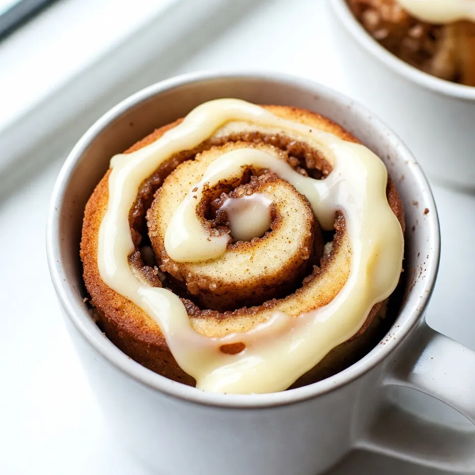 Zimtrolle Tassenkuchen Schnelles und Köstliches Dessert