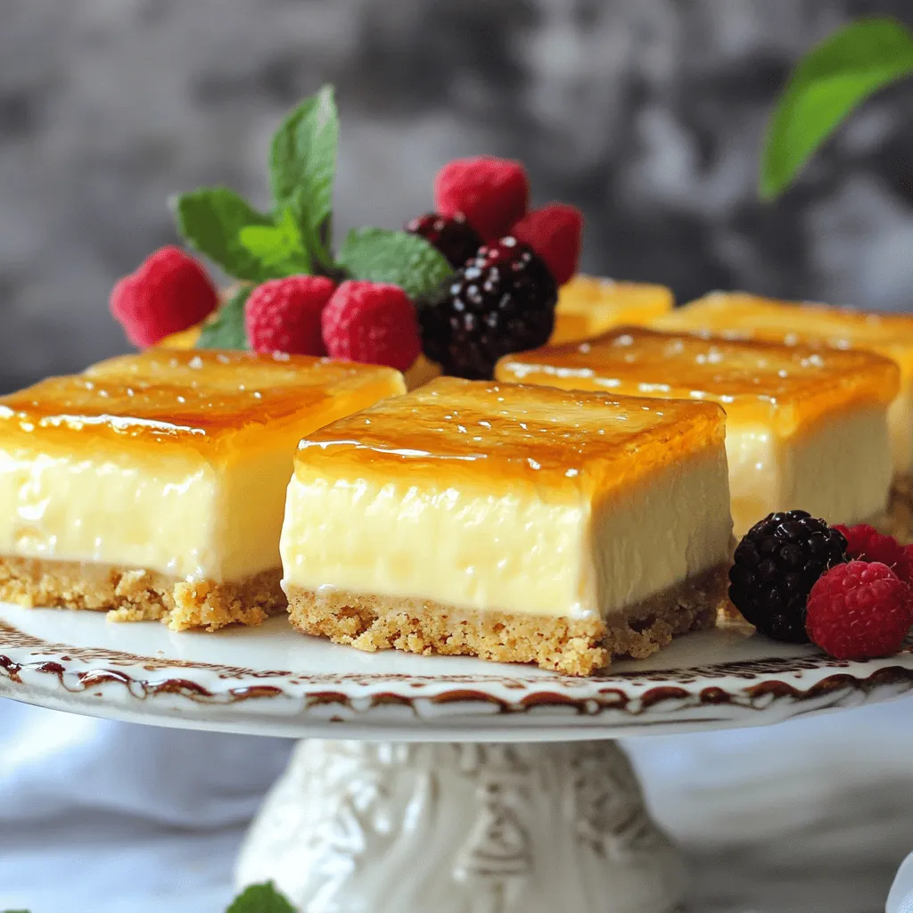 Für die perfekten Crème Brûlée Cheesecake Bars braucht man einfache, frische Zutaten. Beginne mit 200 g zerbröselten Keksen. Butterkekse oder Vollkornkekse sind ideal. Du benötigst auch 80 g geschmolzene Butter. Der Frischkäse ist das Herzstück, also nimm 450 g. Zucker, Eier, Vanilleextrakt, Sahne, Maisstärke und eine Prise Salz fehlen auch nicht. Vergiss nicht 2-3 Esslöffel Zucker zum Karamellisieren.