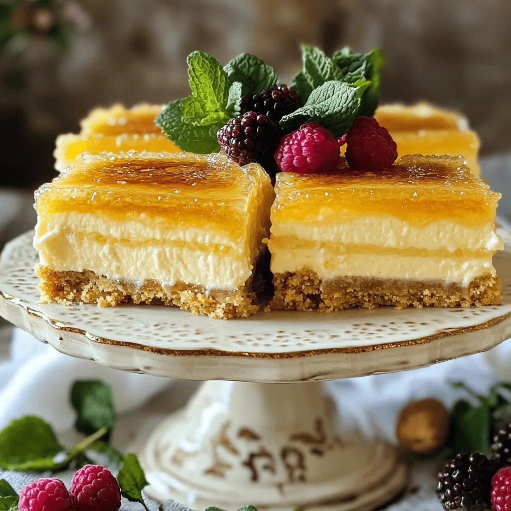 Crème Brûlée Cheesecake Bars Köstliches Dessert Rezept