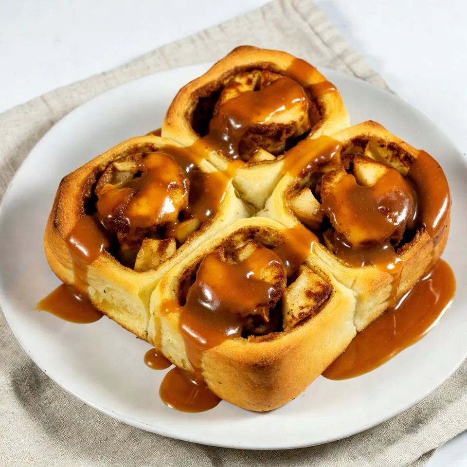 Karamell-Apfel-Zimt-Schnecken Früchte und Genuss