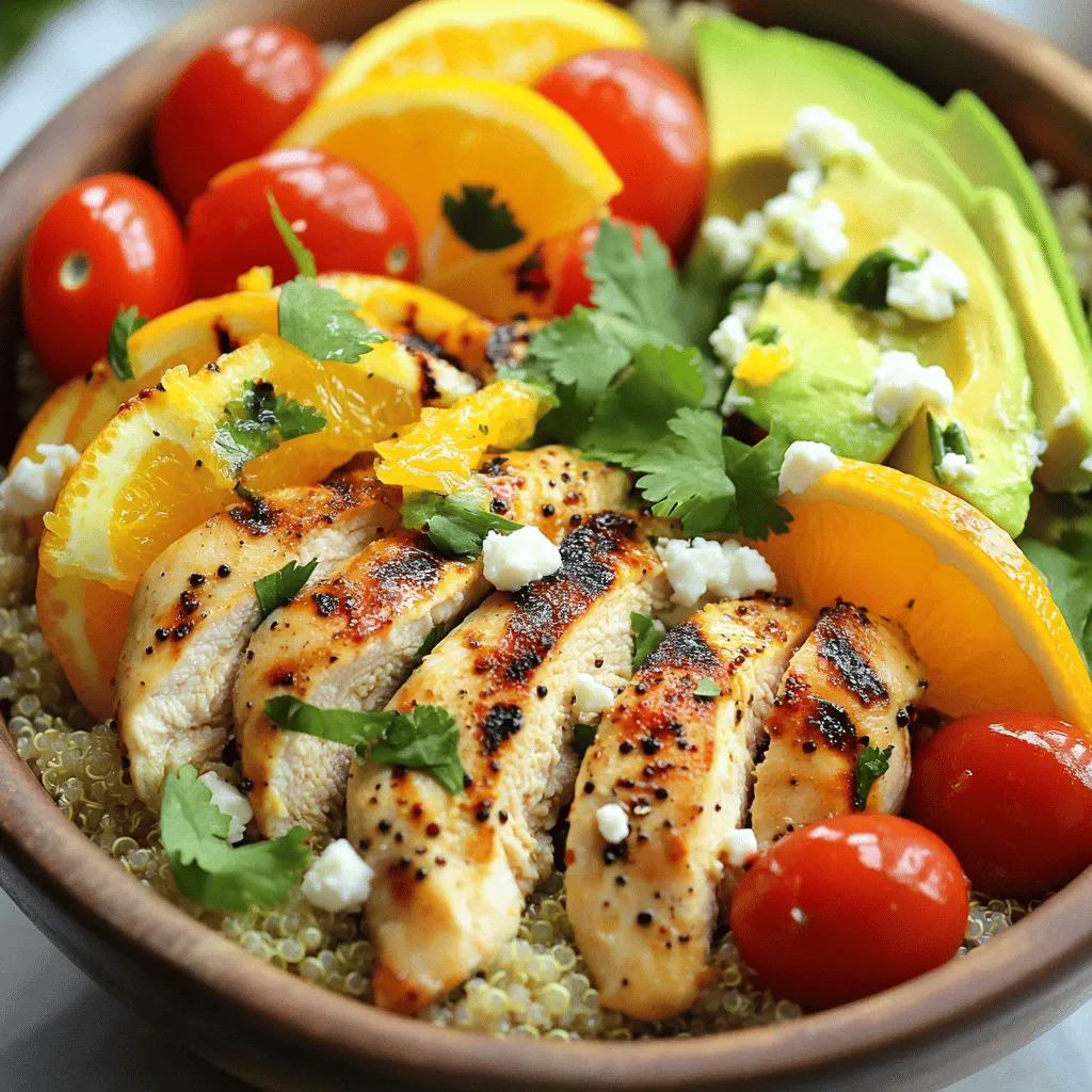 Sommer Citrus Gegrillte Hähnchen-Bowls Frisch Genießen