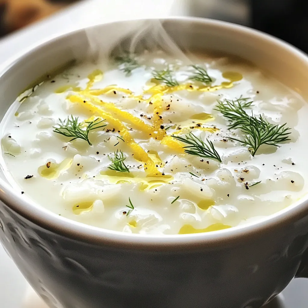 Griechische Zitronen-Reissuppe für perfekte Frische