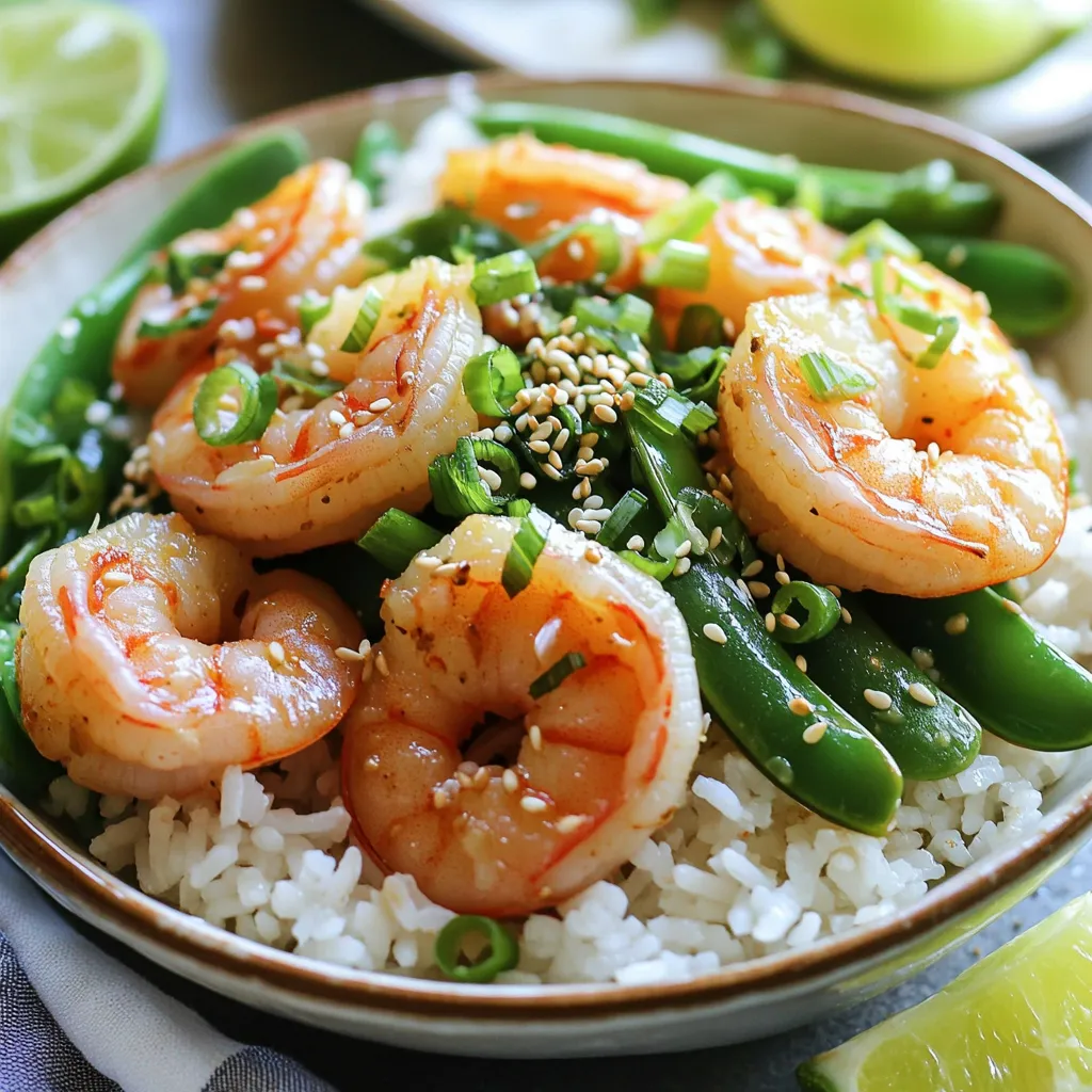 Minute Garlic Ginger Shrimp Rice Bowls Schnell und Lecker