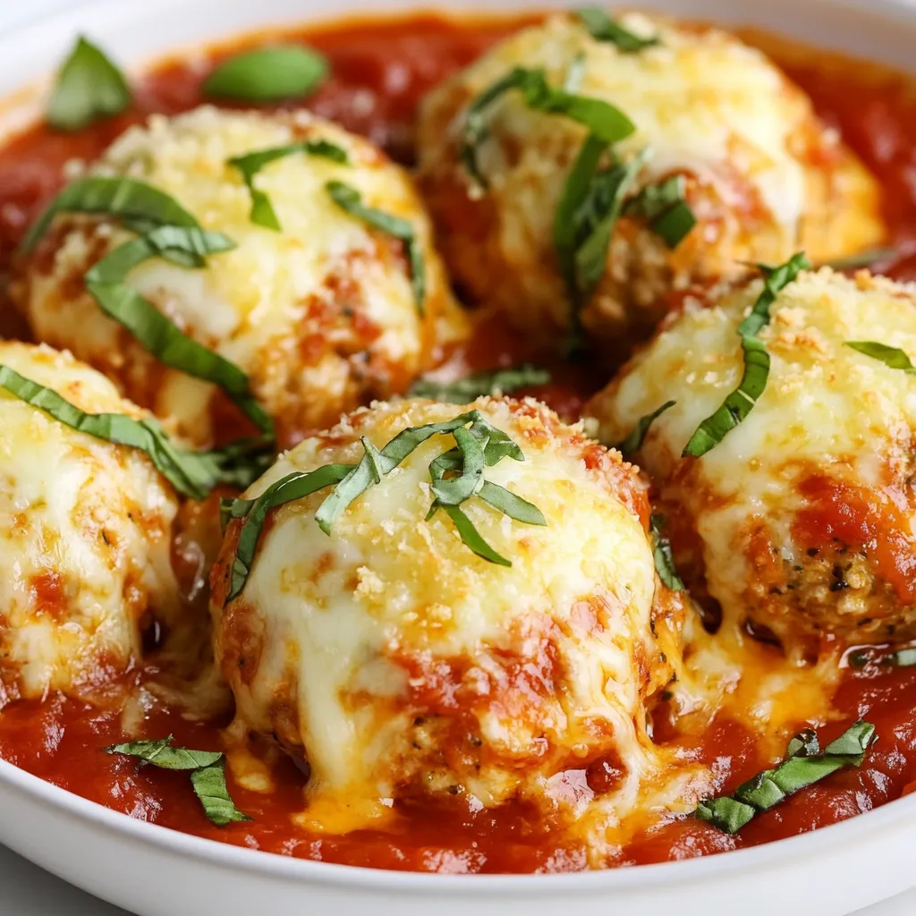 Hähnchen-Parmesan-Fleischbällchen Rezept leicht gemacht