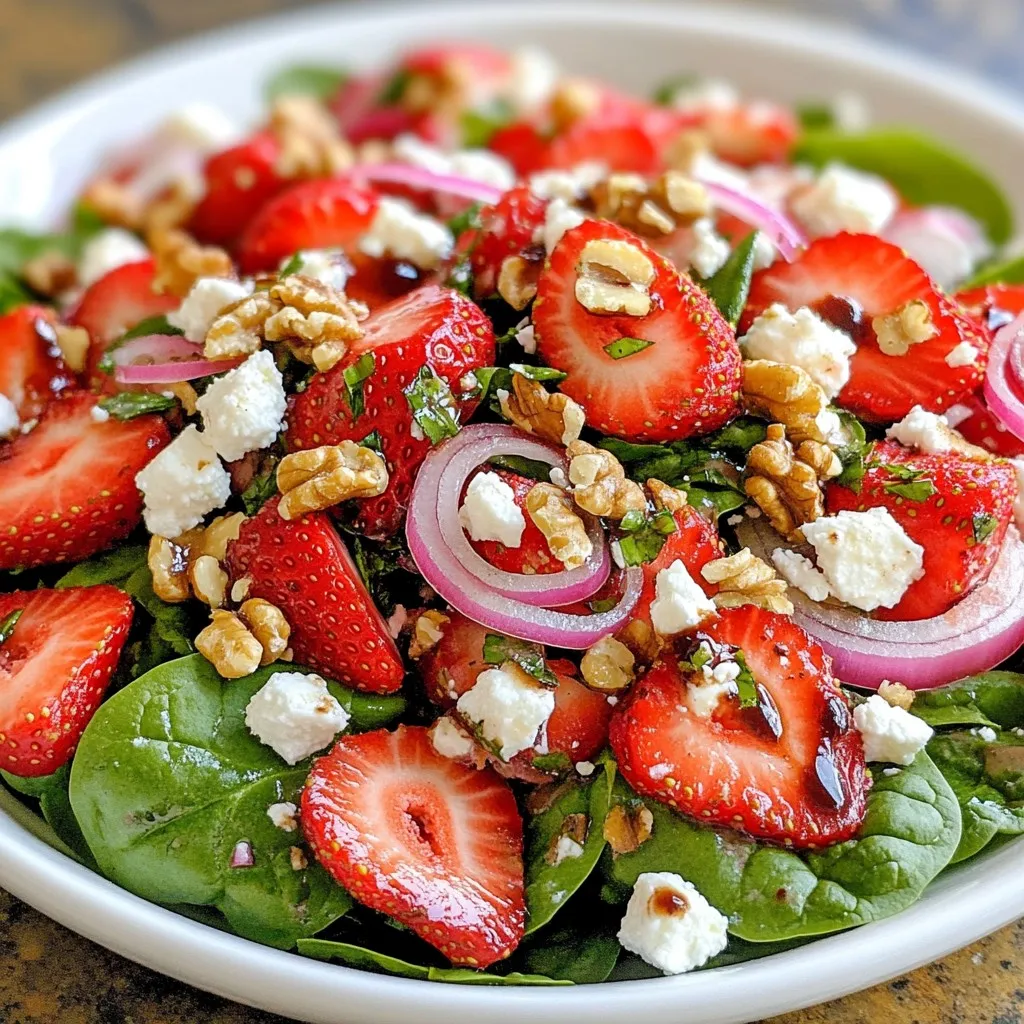 Spinach Strawberry Feta Salad Frisch und Nahrhaft
