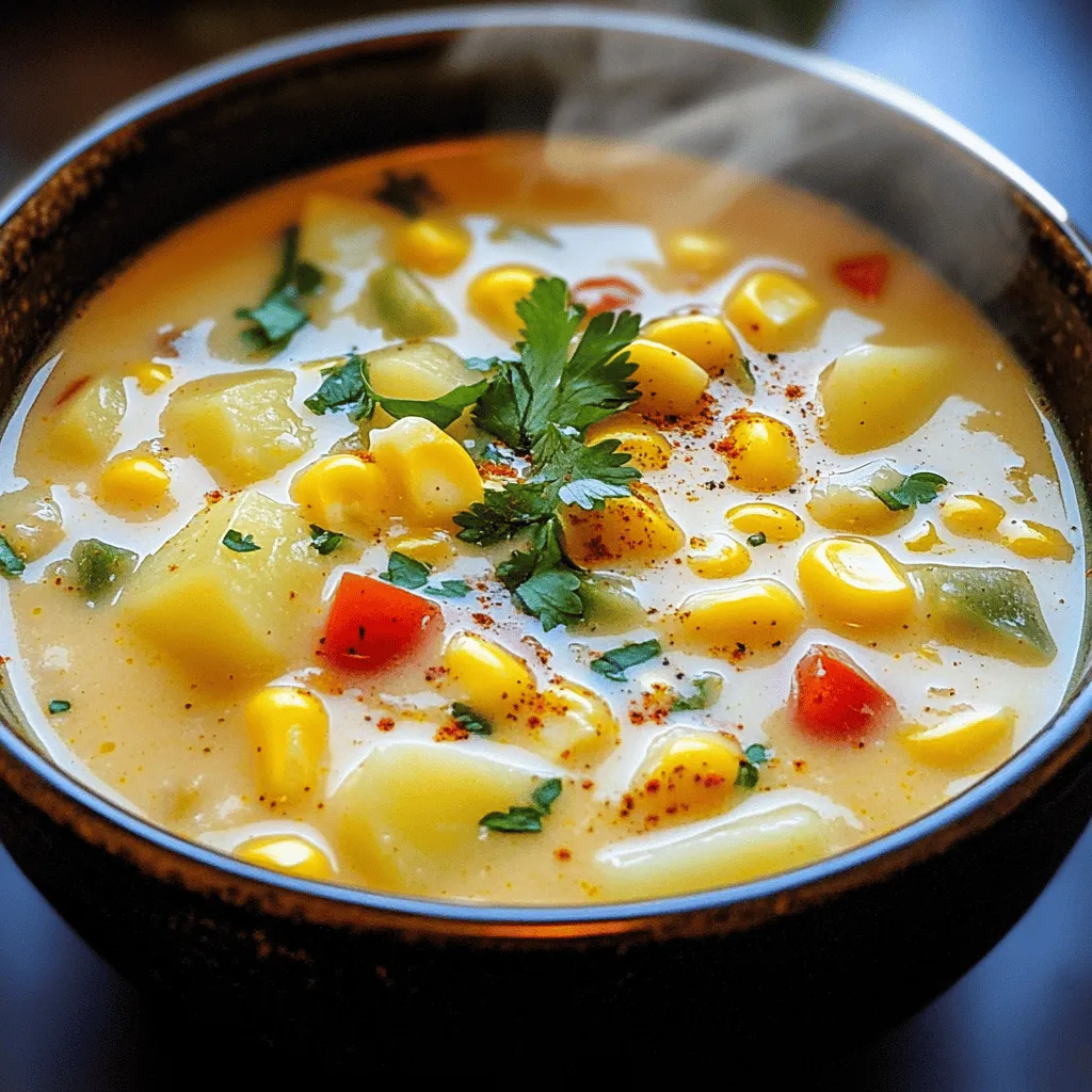 Cremige Cajun-Mais-Chowder Herzhafter Genuss pur