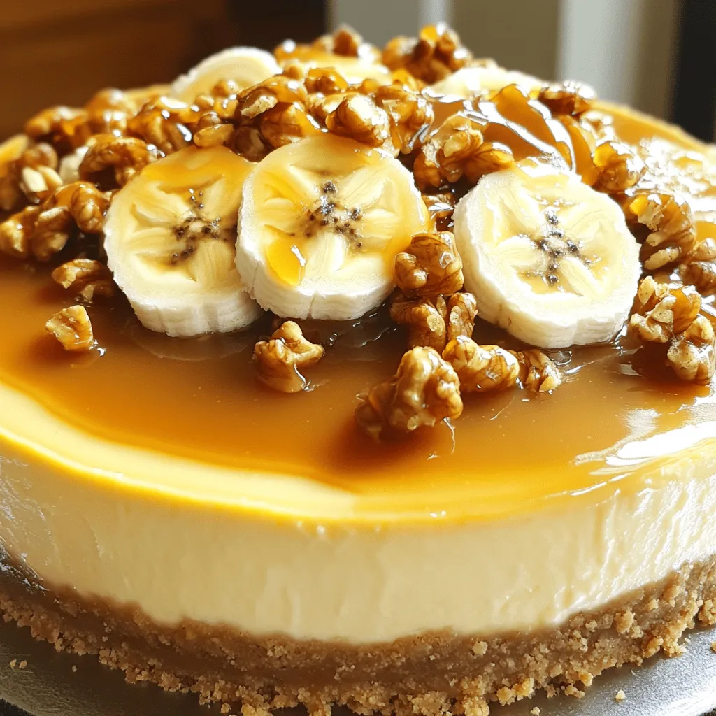 Banana Caramel Nut Cheesecake Rezept Lecker und Einfach