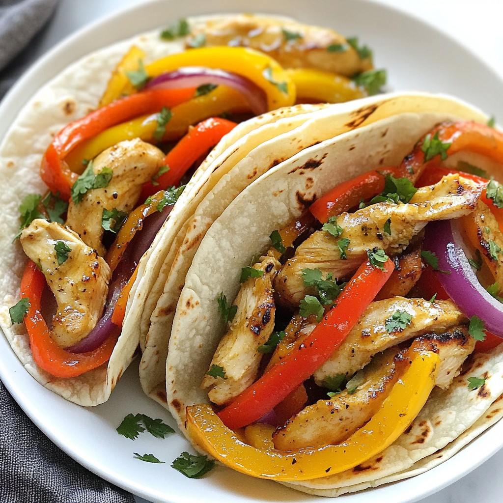 Honig Limetten Hähnchen Fajitas Lecker und Einfache