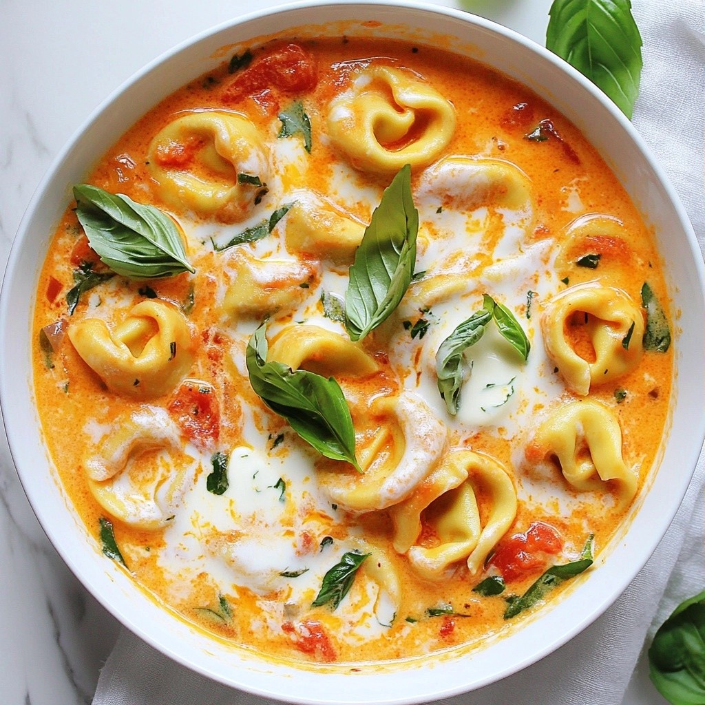 Cheesy Instant Pot Tomato Basil Tortellini Rezept