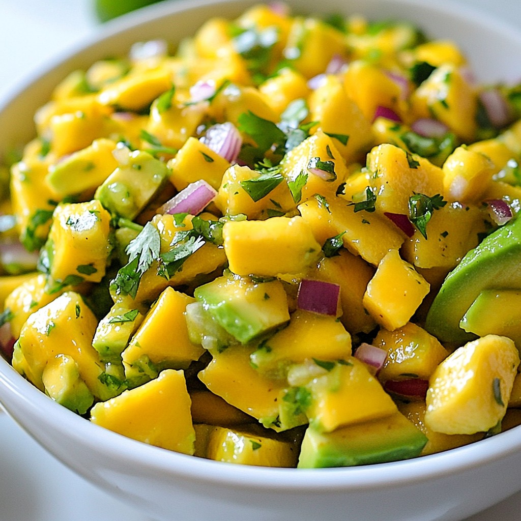 Mango Avocado Salsa Frisch und Einfache Zubereitung