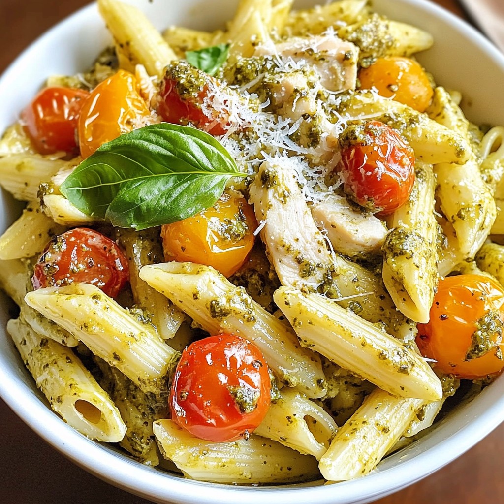 Savory Instant Pot Pesto Chicken Pasta Rezept genießen