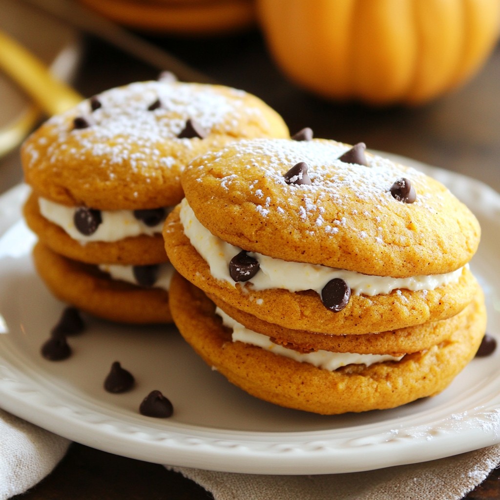 Schokoladen-Keks-Kürbis-Whoopie-Pies Einfaches Rezept