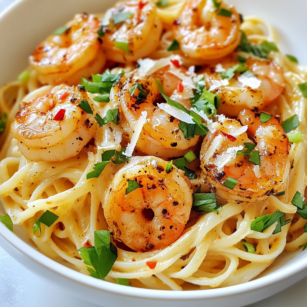 Creamy Cajun Shrimp Linguine Köstlicher Genuss