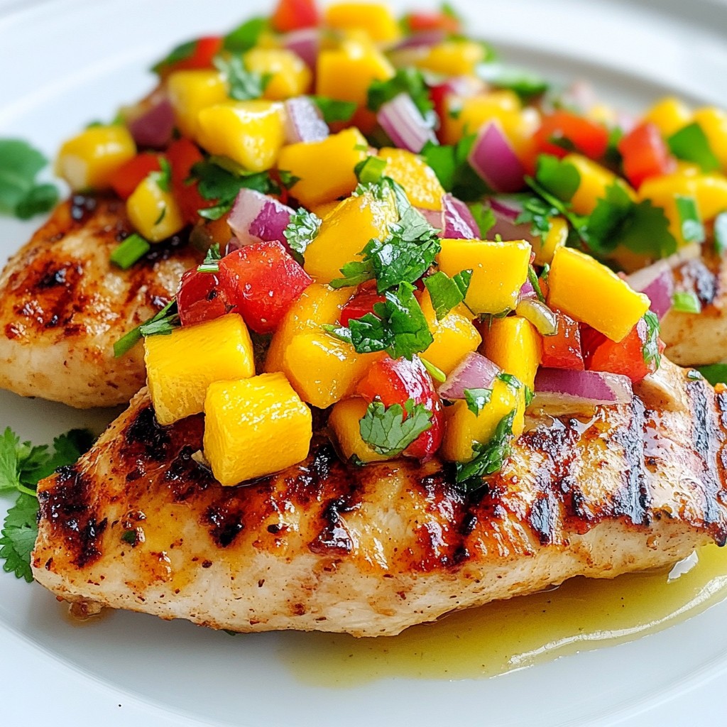 Tropical Mango Salsa Chicken Frisch und Einfach Zubereiten