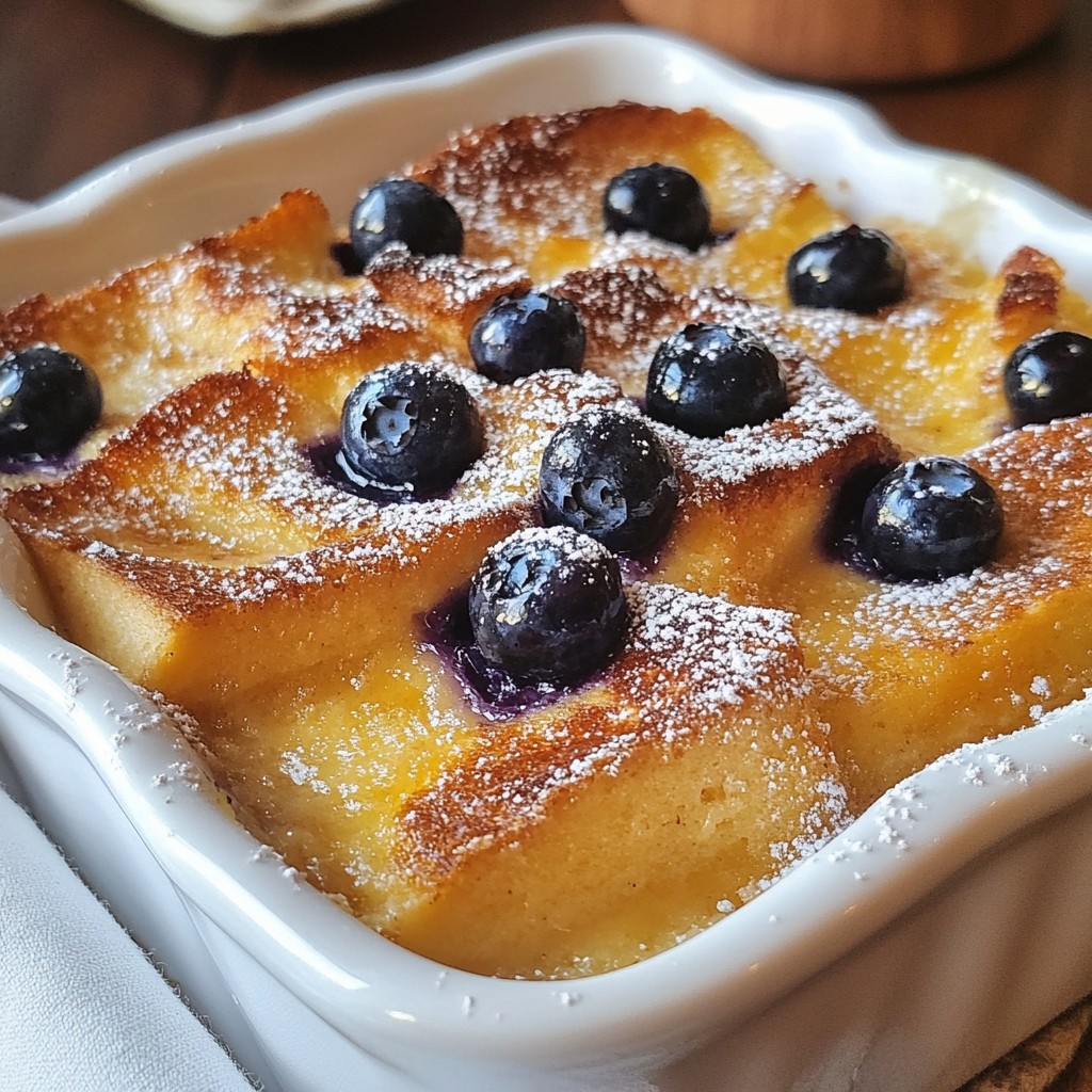 Blaubeer-Cheesecake-Toast-Auflauf köstlich und einfach