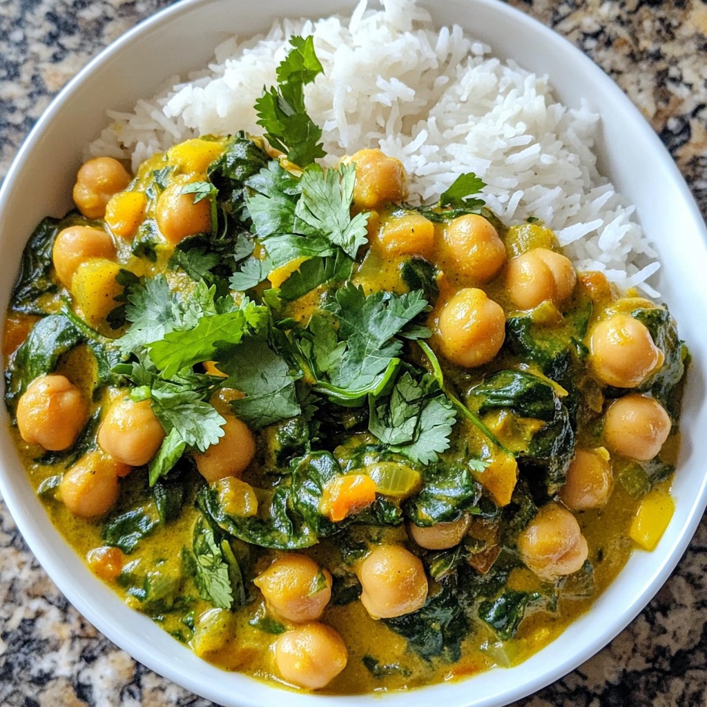 Effortless Instant Pot Chickpea and Spinach Curry Genuss