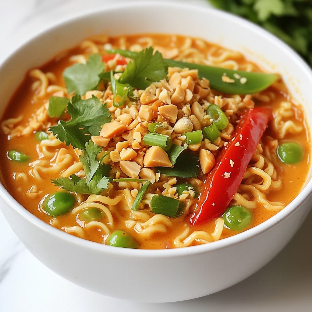 Vegan Thai Peanut Ramen Schnelle und köstliche Mahlzeit