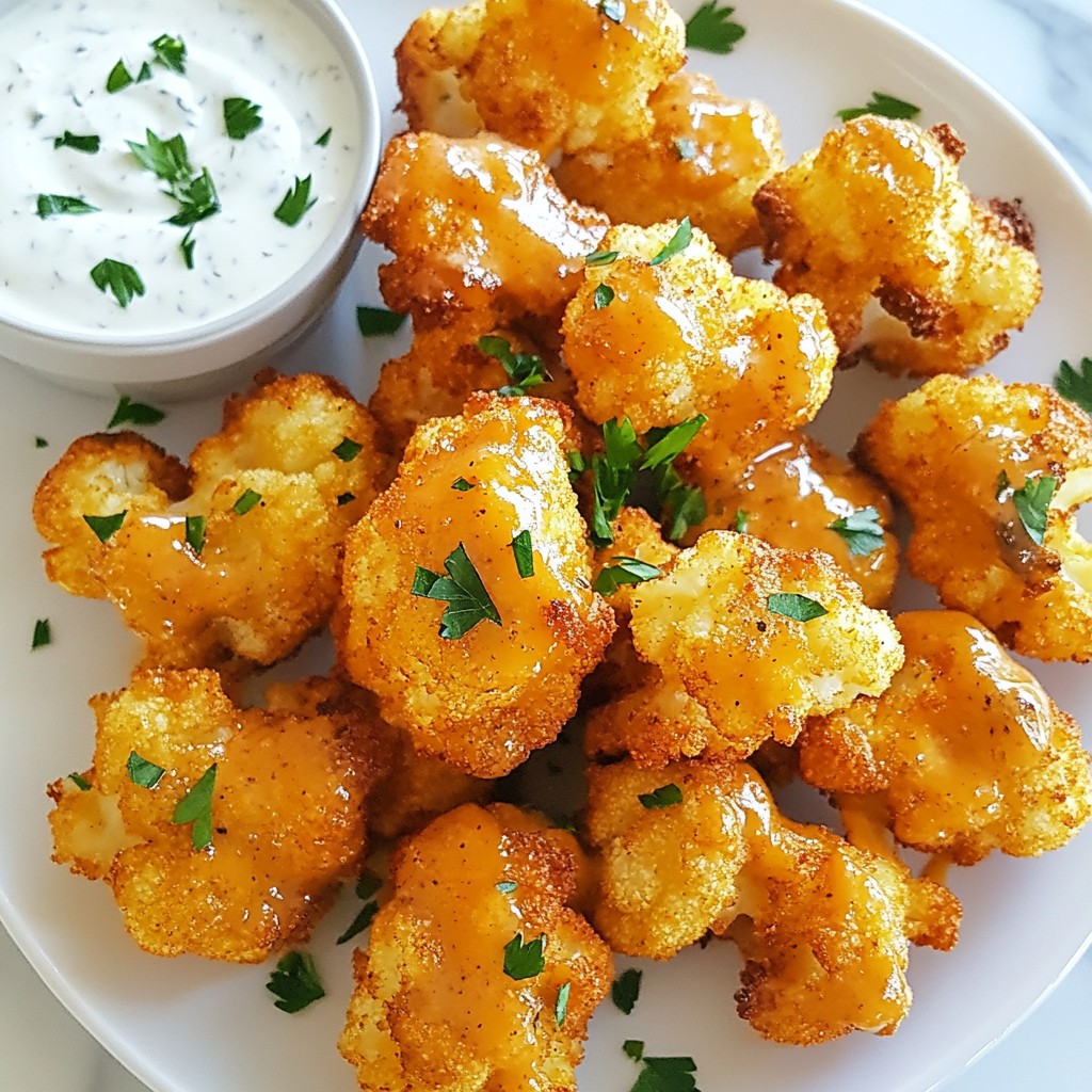Buffalo Ranch Cauliflower Bites Knusprig und Lecker