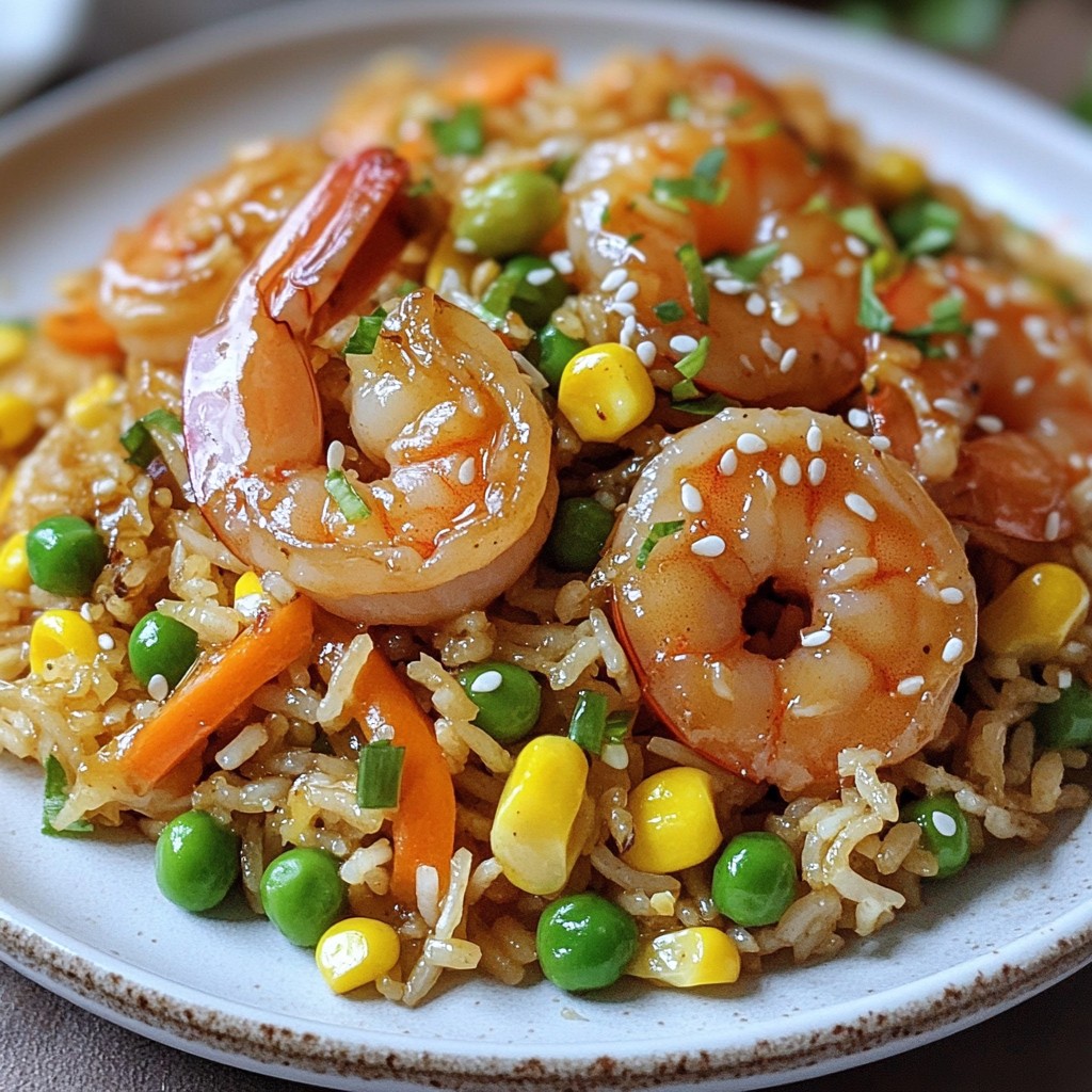 Honey Garlic Shrimp Fried Rice Einfache köstliche Mahlzeit