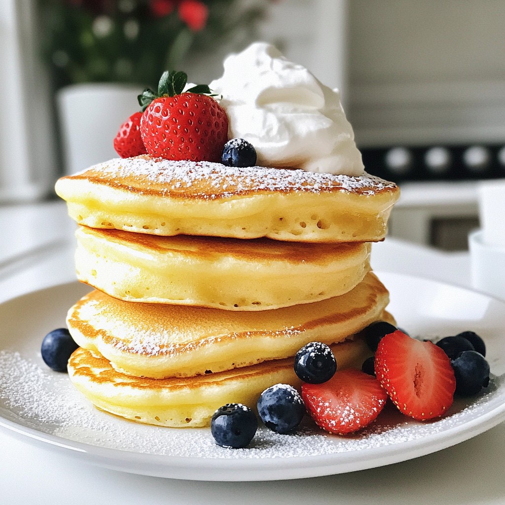 Fluffy Japanese Soufflé Pancakes Köstlicher Genuss