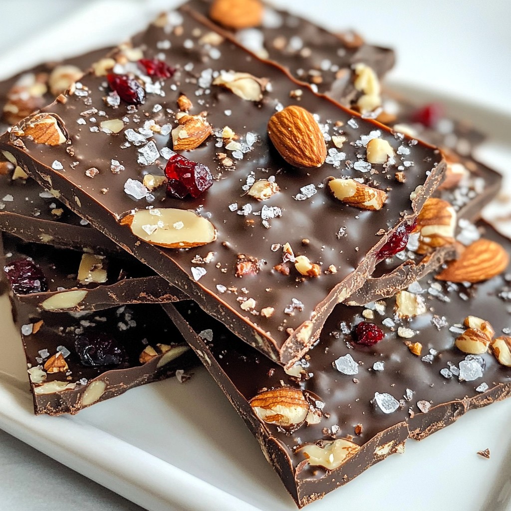 Dunkle Schokolade Seesalz Bark Einfaches Rezept